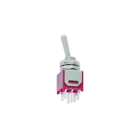 Velleman TS-5A interruptor eléctrico Interruptor de palanca acodillada Metálico, Rojo