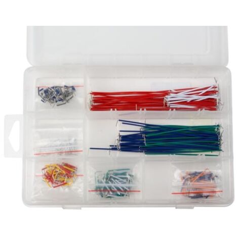 Velleman WJW351 Set de ponts enfichables rouge, orange, jaune, vert, bleu, gris, blanc S410222