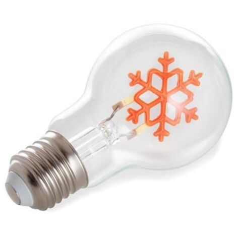 Vellight Bulbo LED, copo de nieve, decorativo, filamento de oro, 2 W, E27, 60 lm, 25,000 h