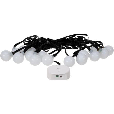 Vellight Cursa LED, guirlande lumineuse, 8 m, 15 LEDs, RGB, câble noir, intérieur, bluetooth, 12 V