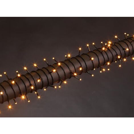 Vellight Luna LED, Lichterkette, 12 m, 160 LEDs, Arizona Weiß, grünes Kabel, für innen und außen, Modulator, 24 V