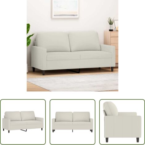 Velluto -  Divano a 2 Posti crema 140 cm in Velluto