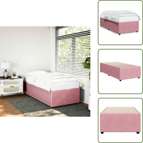 Velluto - vidaXL Giroletto Rosa 100x200 cm in Velluto - Doghe