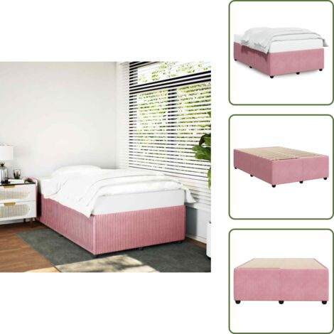 Velluto - vidaXL Giroletto Rosa 120x200 cm in Velluto - Doghe