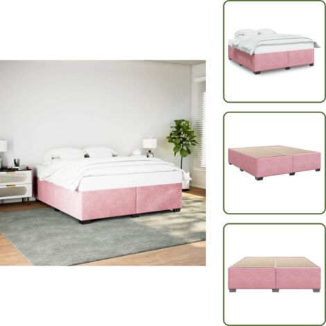 Velluto - vidaXL Giroletto Rosa 200x200 cm in Velluto - Doghe