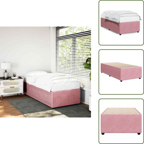 Velluto - vidaXL Giroletto Rosa 80x200 cm in Velluto - Doghe