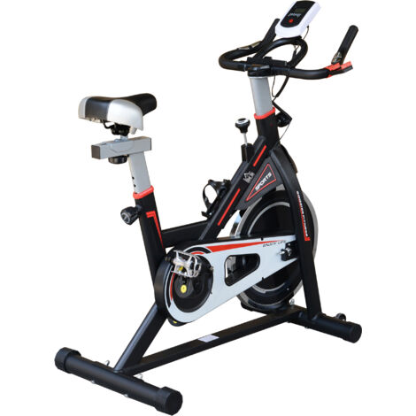 Vélo appartement, volant 8 kg, écran LCD, cardio, selle/guidon réglables, 103x48x115 cm, noir
