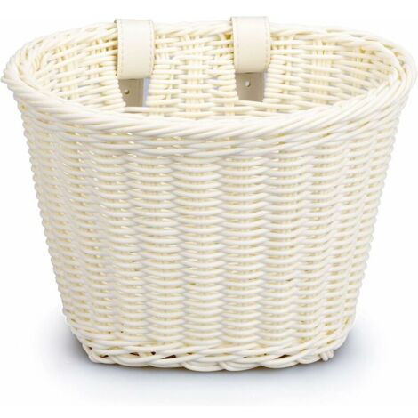 Vélo Avant Panier Filles Garçons Petits Enfants Cadeaux Tissé À La Main En Plastique Vélo Décoration Mignon Amovible Vélo Accessoires Paniers Femmes Plage Adulte Croiseurs Scooter Petit Panier