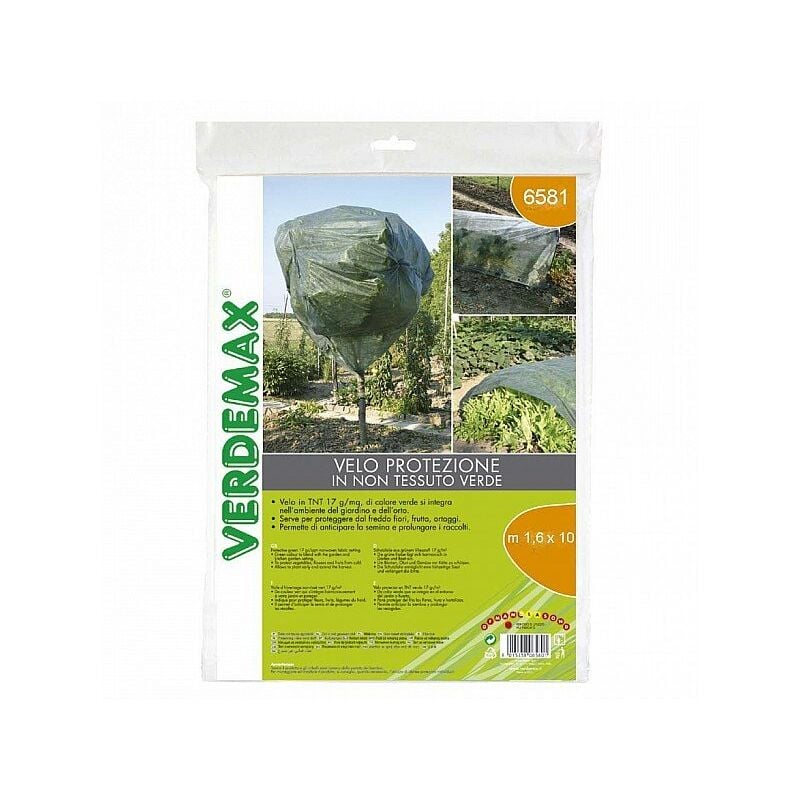 Verdemax - voile de protection en tnt vert pour légumes et fleurs m 1,6 x 10