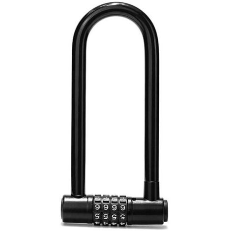 Velo Code à 4 Chiffres - 18 cm avec Longue Anse - Vélo Étanche avec Code Réinitialisable - Trotinette El