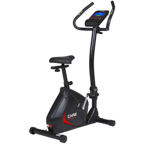 Vélo d'appartement avec 21 programmes – Roue d'inertie 7 kg – 16 niveaux de résistance – Console avec suivi performances
