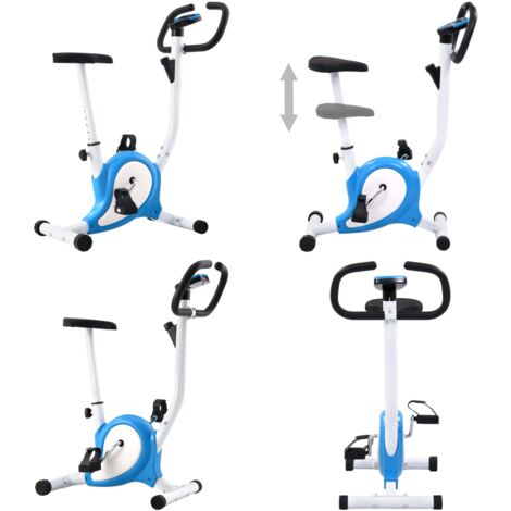 Vélo d'appartement avec résistance à courroie Bleu - vélo d'appartement - vélos d'appartement - Home & Living