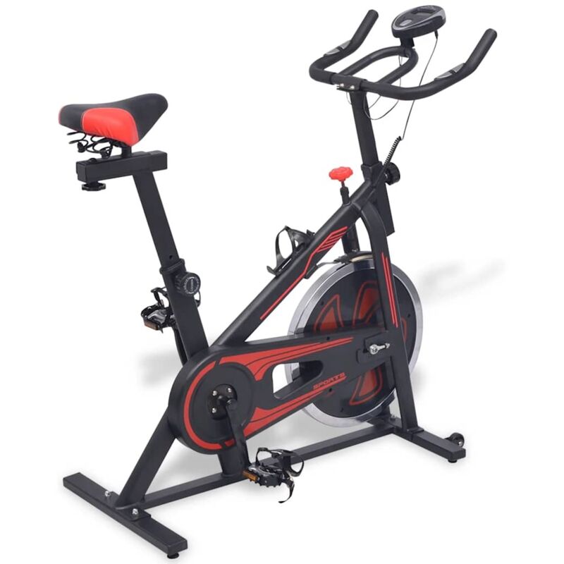 Vélo d'appartement VidaXL - capteur de pulsation - Noir