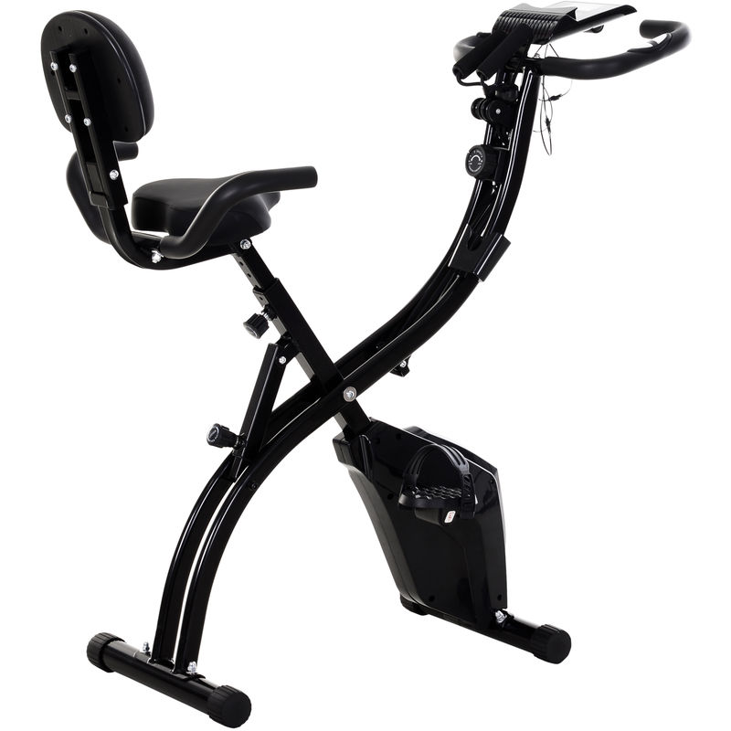 Profun Vélo d'Appartement Pliable 10 Niveaux Résistance Magnétique pour  Cardio Fitness avec APP, Vélo d'Exercice Pliant à l'Intérieur Siège Large  et