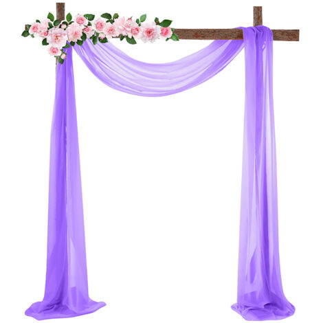 [Velo decorativo] Lujoso velo de tul de gasa [70x550cm] Blanco radiante para ceremonias elegantes