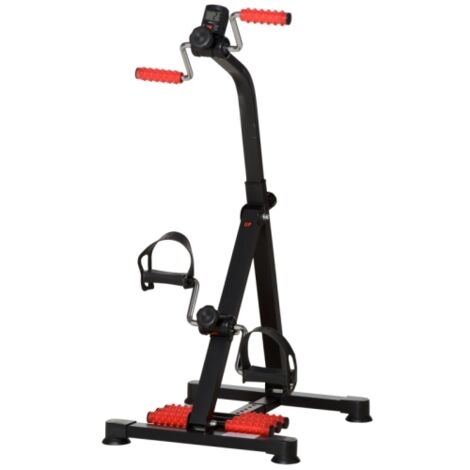 Vélo d’exercice pour seniors, hauteur et longueur réglables, mini vélo d’exercice avec guidon, écran LCD et sangle