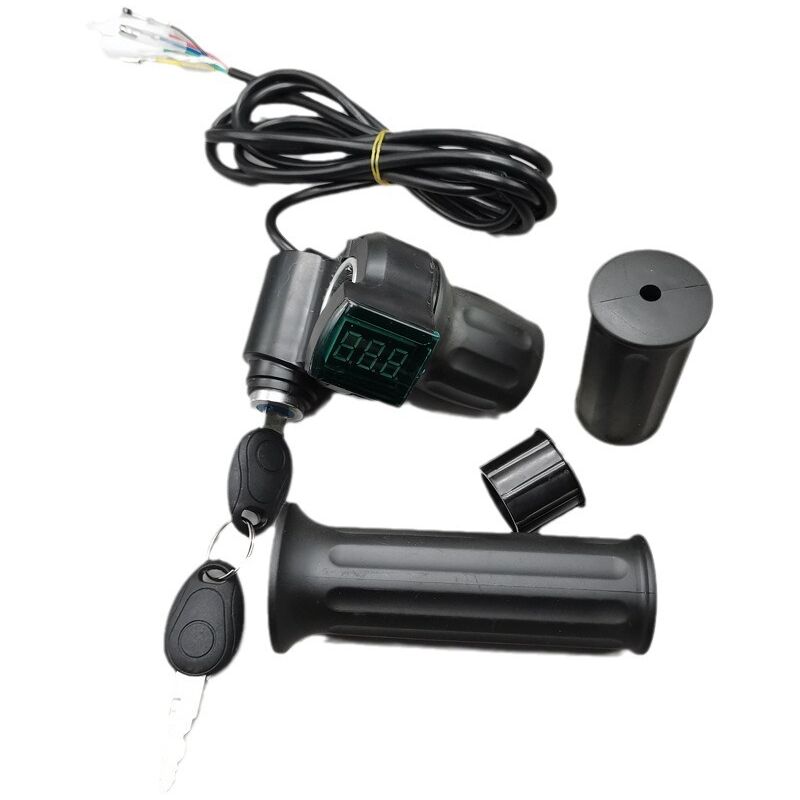 Velo Elecque, Scooter Wheel Throttle,Pouce Vélo Élecque Accélérateur,Throttle Control Poignée De Guidon Et Câble,12V-99V Poignée TWI pour Scooter