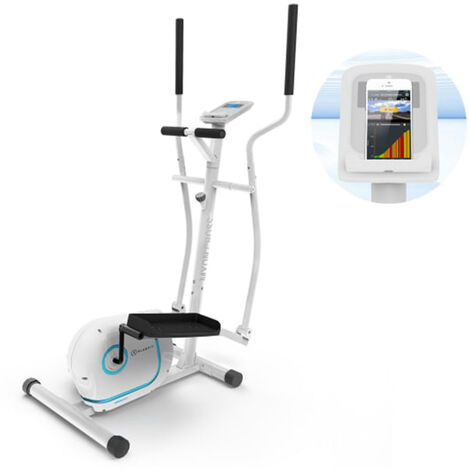 Vélo elliptique Klarfit Myon – Volant d'inertie 12 kg – 8 niveaux de résistance – SilentBelt System pour entraînement silencieux