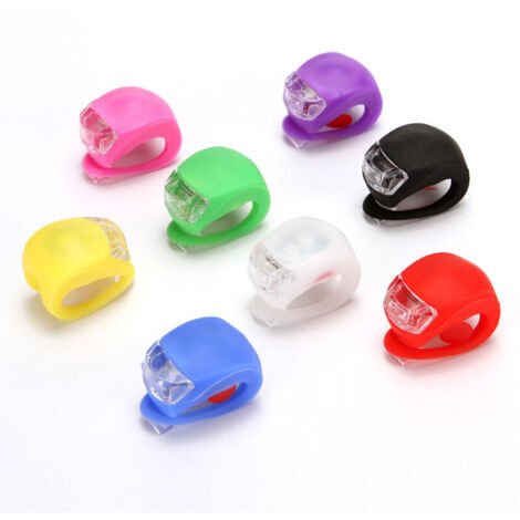 Vélo grenouille lumière nuit équitation LED casque lumière équipement équitation lumière feu arrière voiture lumière scooter phare voyant d'avertissement (lot de 8, couleur aléatoire, pas de batterie)