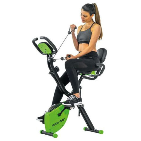 Vélo magnétique pliant Slim Bike 535010 avec 8 niveaux de résistance Coloris Vert