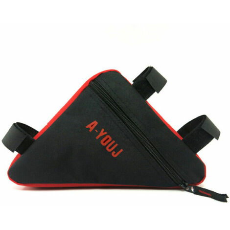 Vélo triangle sac sport sac de rangement extérieur vélo de montagne haut tube faisceau sac, rouge