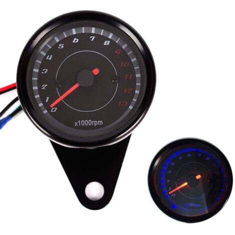 Velocímetro, tacómetro, odómetro, intermitente de motocicleta (0-13(000 rpm)