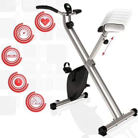 Vélos d'exercice pliant et réglable 8 LVL Résistance LCD Display Home Fitness