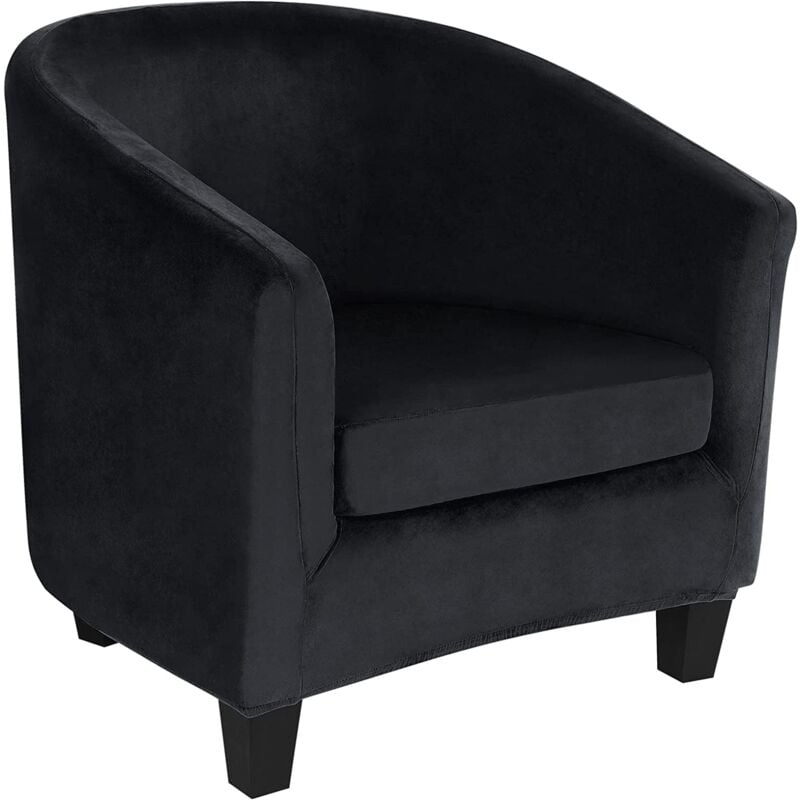Aorsher - Velours Housse de Fauteuil Club Cabriolet Ensemble de 2 Pièces avec Housse de Coussin, Housse pour Fauteuil Salon Crapaud Extensible Tub