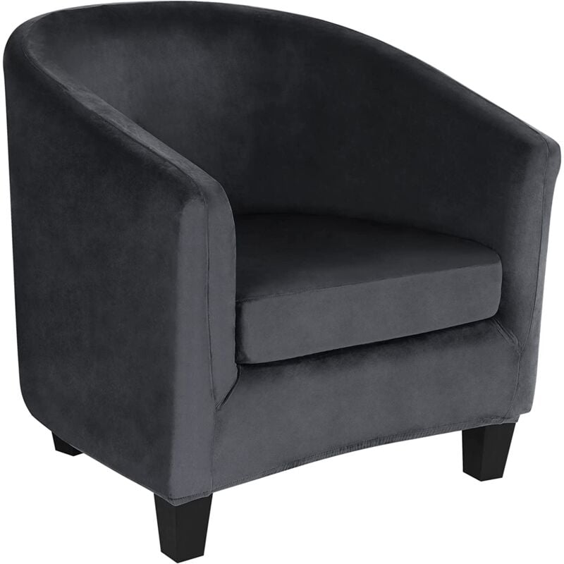 Aorsher - Velours Housse de Fauteuil Club Cabriolet Ensemble de 2 Pièces avec Housse de Coussin, Housse pour Fauteuil Salon Crapaud Extensible Tub