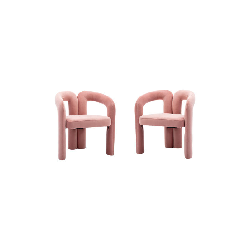 Ineasicer - Velours moderne design chaises de salle à manger, chaises décoratives rembourrées/seau chaises latérales, salon cuisine fauteuil