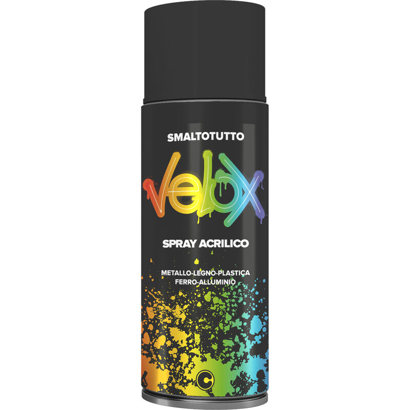 Q.ta'. 6 velox spray acrilico grigio medio opaco