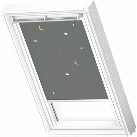 VELUX store occultant (DKL) original, cadre blanc, collection enfants, pour fenêtre de toit VELUX