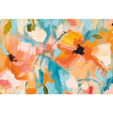 VELVET ABSTRACT FLOWER 45X75 MERCURY 008488-1