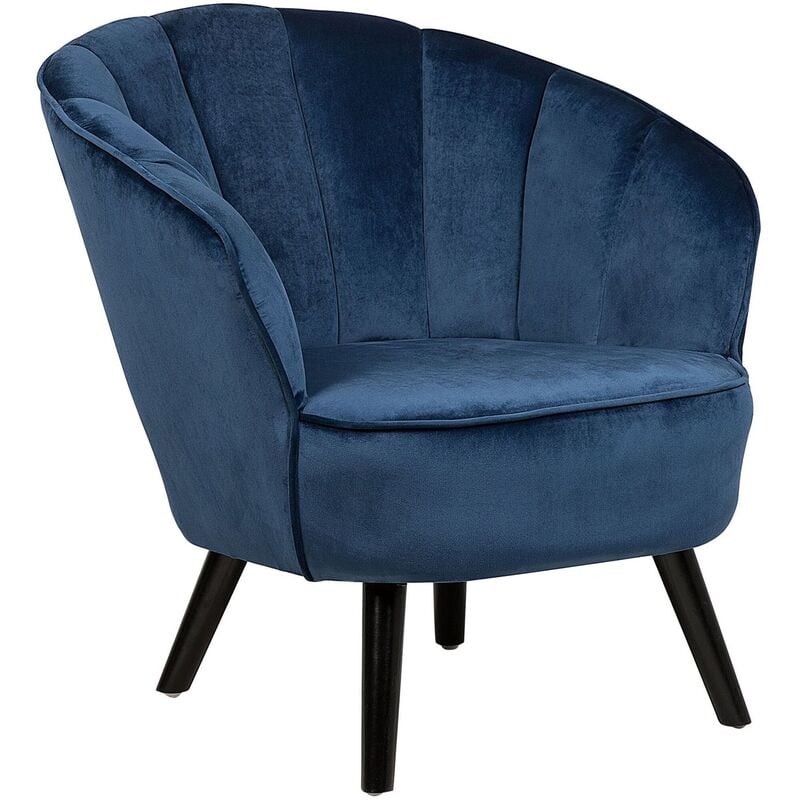 dark blue armchair