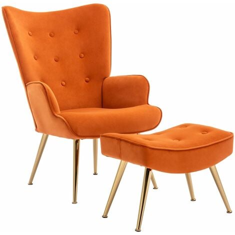 Small best sale orange chair