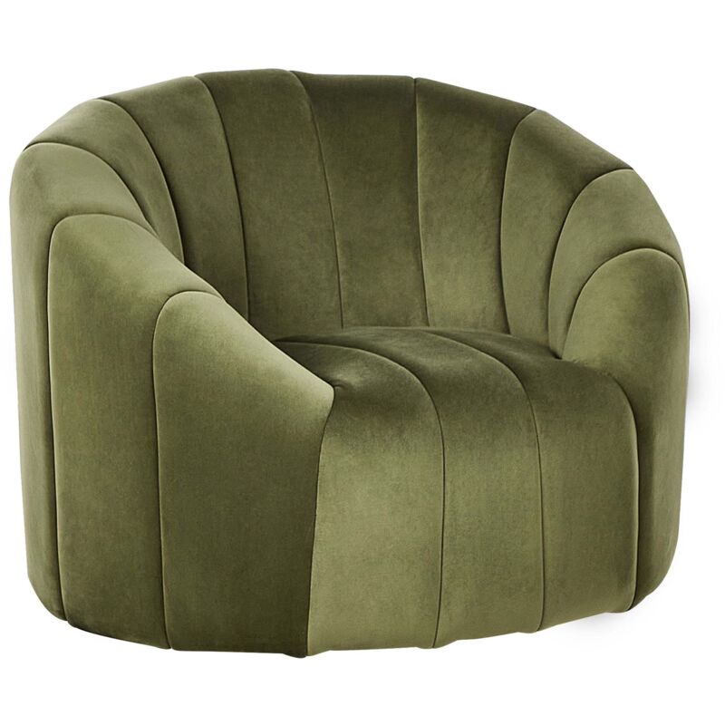 Beliani Armchair Malung Velvet Dark Green