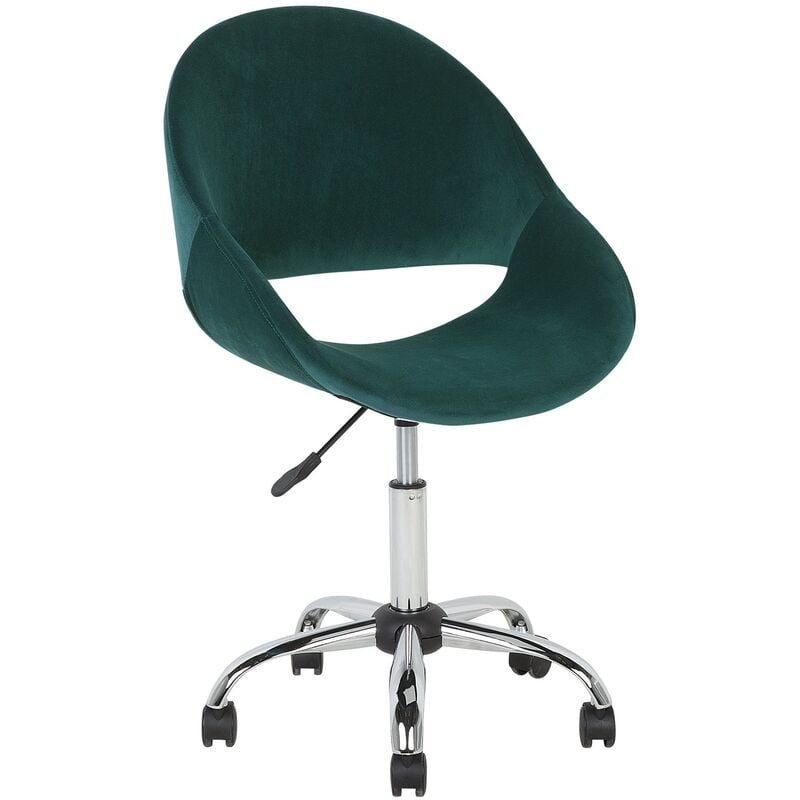 Velvet Armless Desk Chair Green SELMA 114977