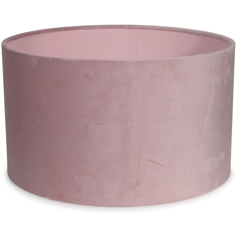 Velvet Ceiling Light Shade Lampshade Drum Pendant Easy Fit - Medium - Blush