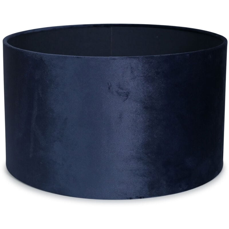 Velvet Ceiling Light Shade Lampshade Drum Pendant Easy Fit - Medium - Navy