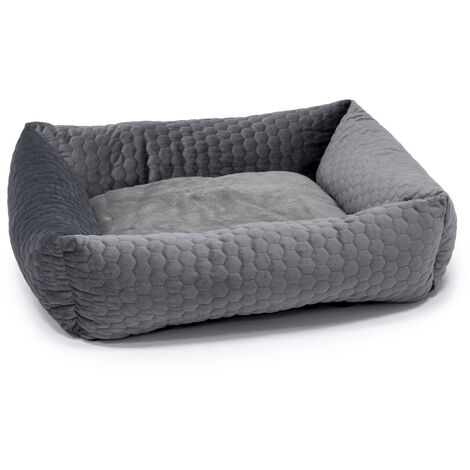 Velvet da letto K a letto 65 x 60 x 20 cm grigio scuro