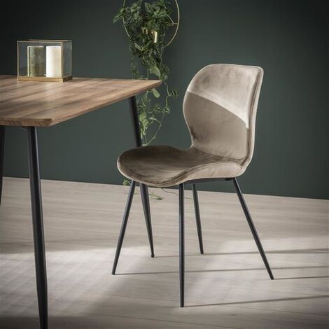 Velvet dining chair Golf Champagne