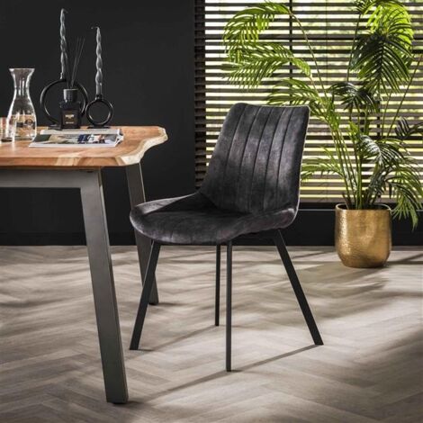 Velvet Dining Chair Marty Anthracite