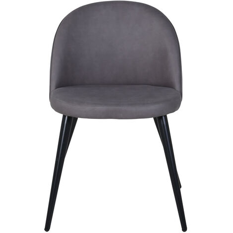 Velvet Esszimmerstuhl Velour grau.