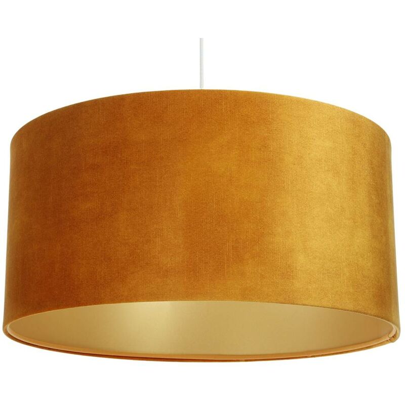Image of Velvet glamour della lampada sospesa su arancia a base di pvc, oro 1xe27 60W h: 102 Ø40 cm Dimmabile