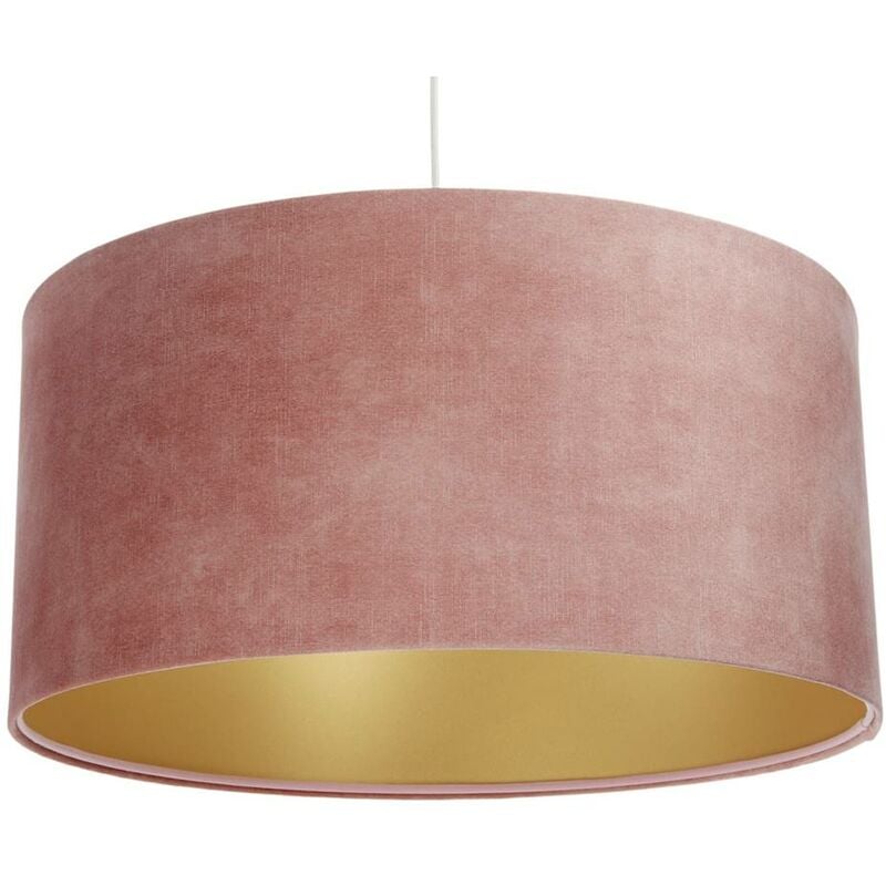 Image of Velvet glamour della lampada sospesa su base in pvc rosa, oro 1xe27 60W h: 107 Ø50 cm Dimmabile