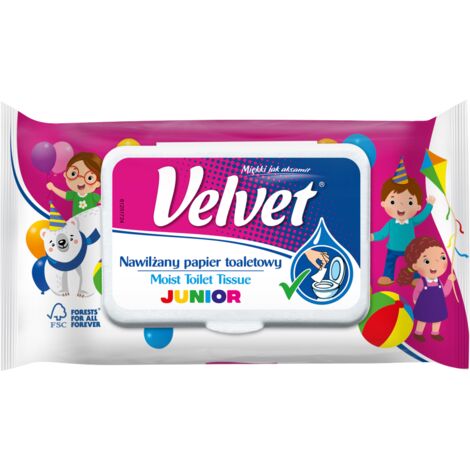 Velvet Junior - Salviettine umidificate per bambini, 42 pezzi.