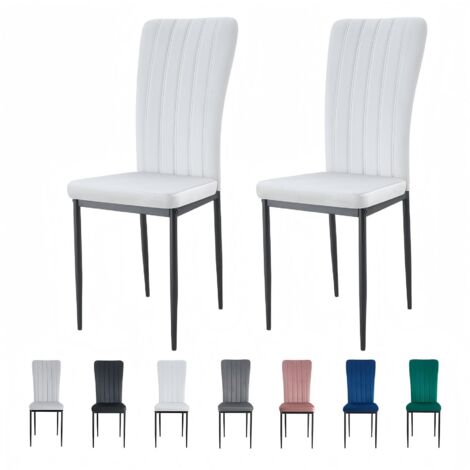 Velvet Padded Seat Dining Chairs with Metal Legs NEW ELLE BEIGE 2