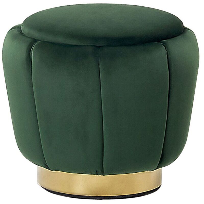 Pouffe IRVING Velvet Dark Green