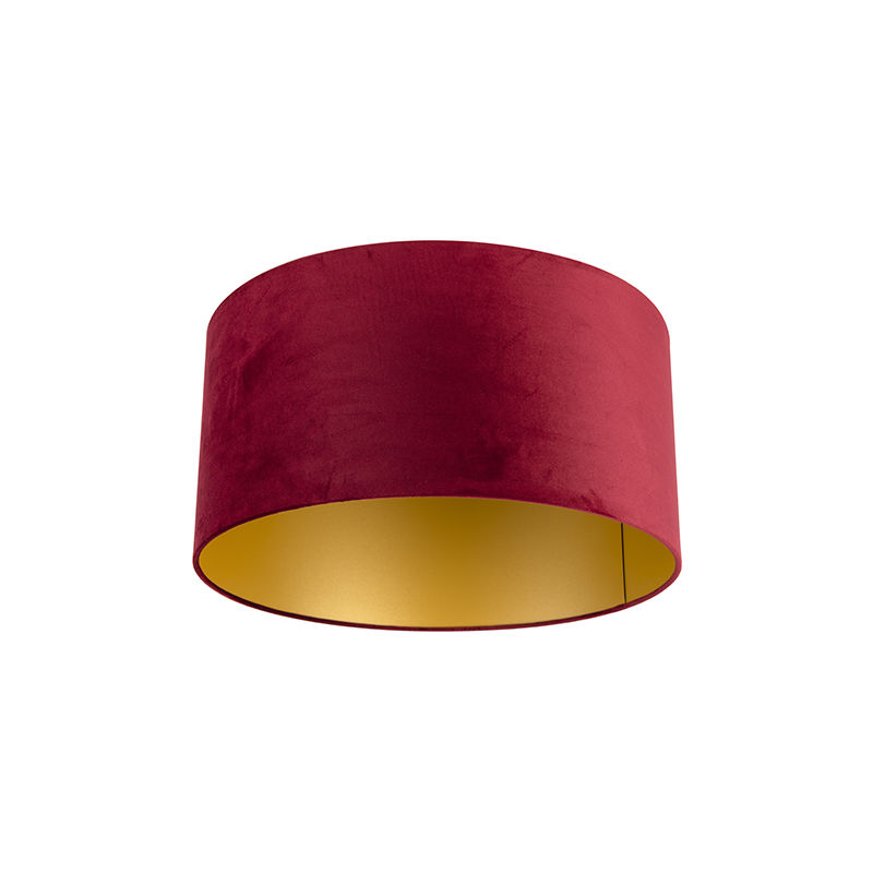 Velvet Lampshade Red 50/50/25 with Gold Interior