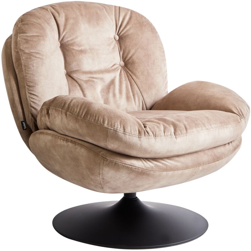 Swivel Armchair NOLVIK Velvet Sand Beige